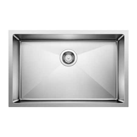Blanco Quatrus 28 in. Undermount Single Basin Stainless Steel Kitchen Sink 443147